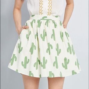 Modcloth Cactus Skirt Medium
